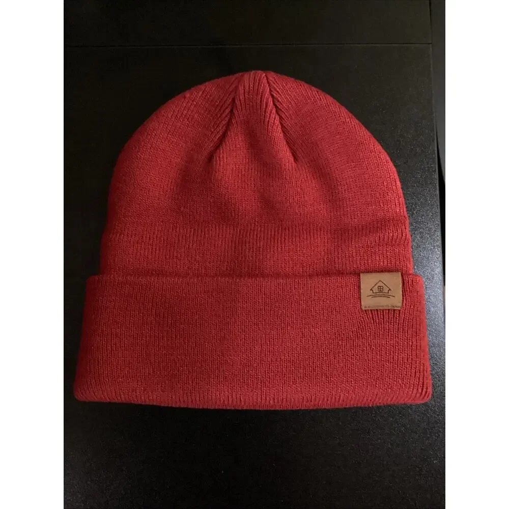 Home Prefer Toddler Beanie Unisex Knit Winter Hat Size 0-2T Red
